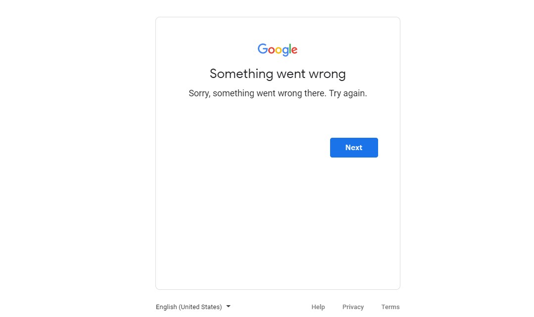 Gmail Is Down, Displays "Something Went Wrong" Errors